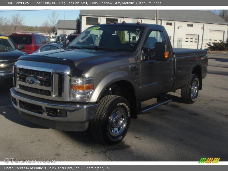 Dark Shadow Grey Metallic / Medium Stone 2008 Ford F250 Super Duty XLT Regular Cab 4x4