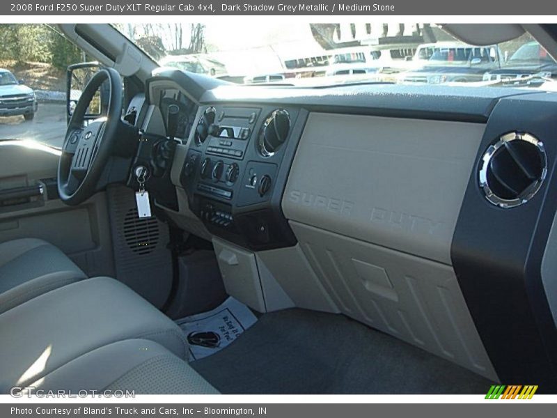 Dark Shadow Grey Metallic / Medium Stone 2008 Ford F250 Super Duty XLT Regular Cab 4x4
