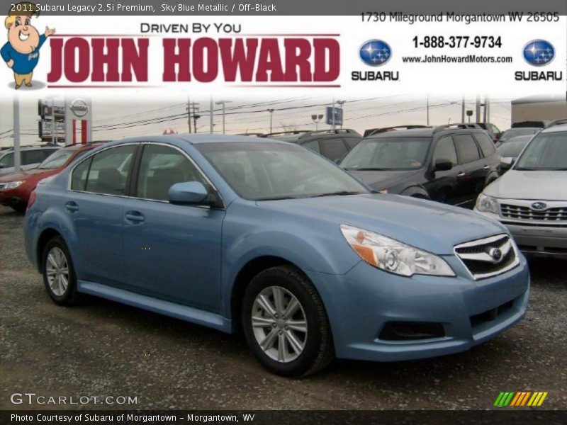 Sky Blue Metallic / Off-Black 2011 Subaru Legacy 2.5i Premium