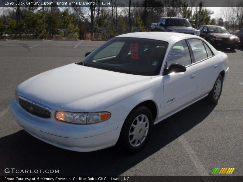 Bright White Diamond / Taupe 1999 Buick Century Custom