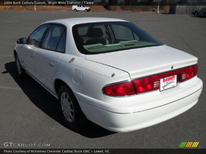 Bright White Diamond / Taupe 1999 Buick Century Custom