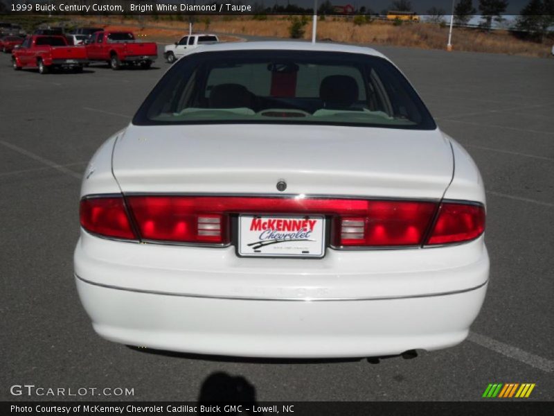 Bright White Diamond / Taupe 1999 Buick Century Custom
