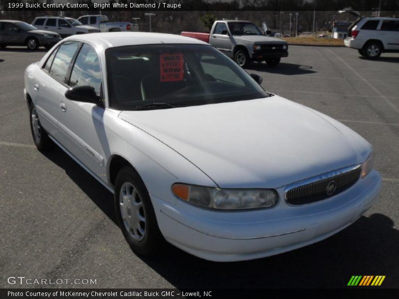 Bright White Diamond / Taupe 1999 Buick Century Custom