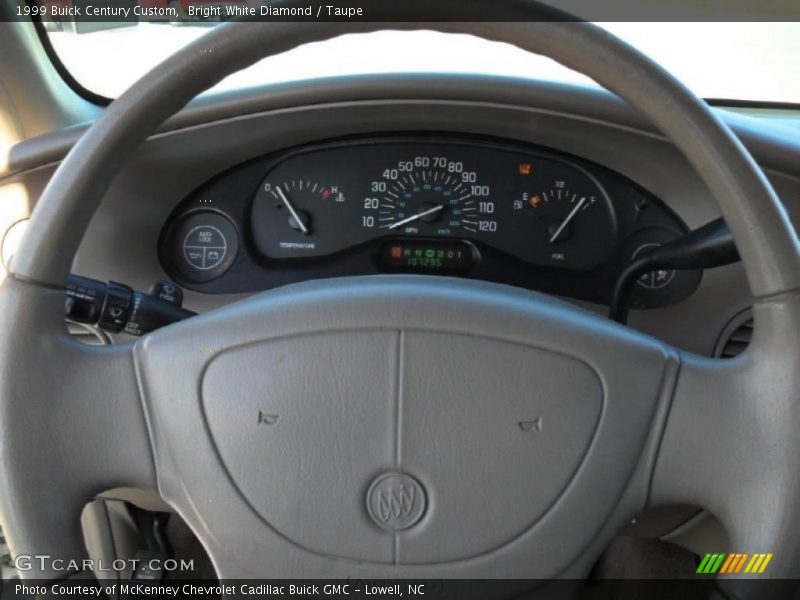 Bright White Diamond / Taupe 1999 Buick Century Custom