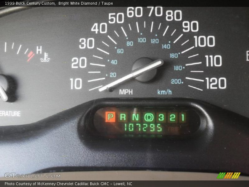 Bright White Diamond / Taupe 1999 Buick Century Custom