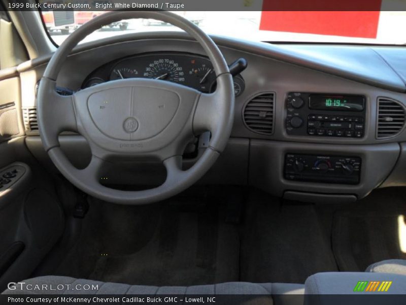 Bright White Diamond / Taupe 1999 Buick Century Custom