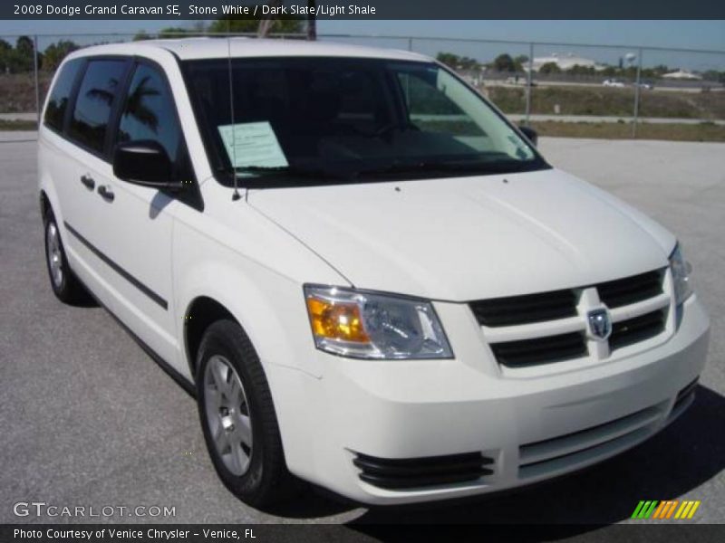 Stone White / Dark Slate/Light Shale 2008 Dodge Grand Caravan SE