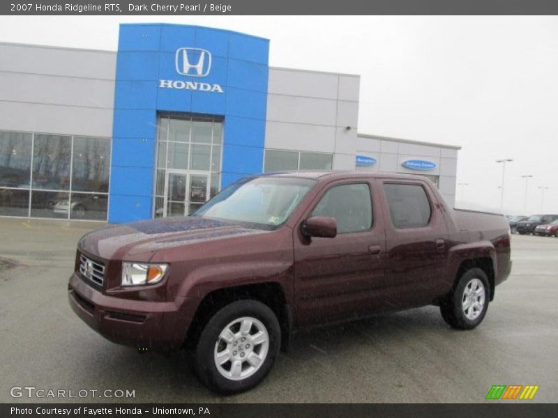 Dark Cherry Pearl / Beige 2007 Honda Ridgeline RTS
