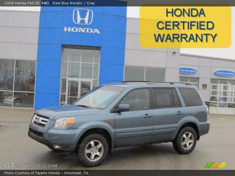 Steel Blue Metallic / Gray 2008 Honda Pilot EX 4WD