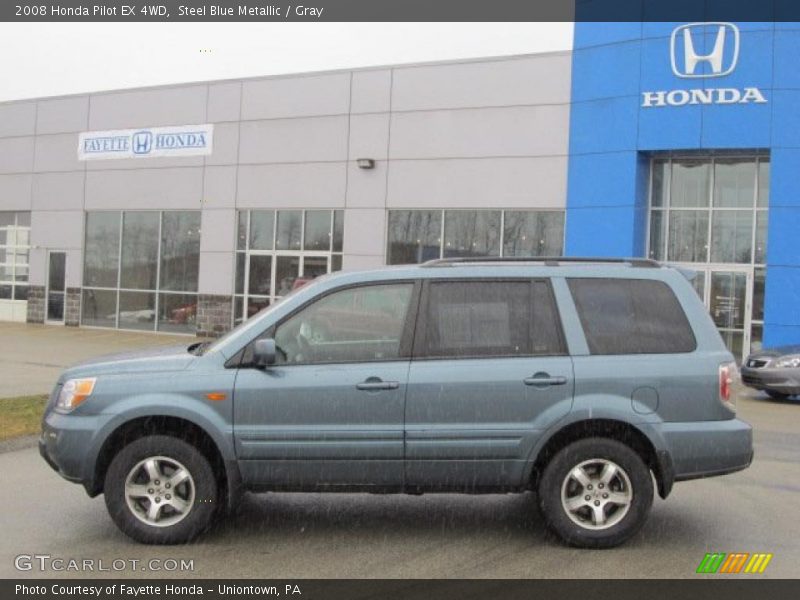 Steel Blue Metallic / Gray 2008 Honda Pilot EX 4WD