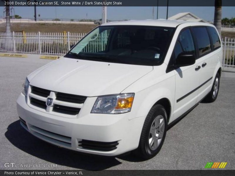 Stone White / Dark Slate/Light Shale 2008 Dodge Grand Caravan SE