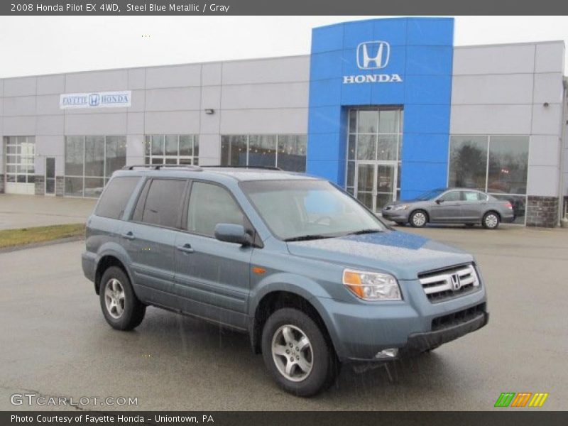 Steel Blue Metallic / Gray 2008 Honda Pilot EX 4WD