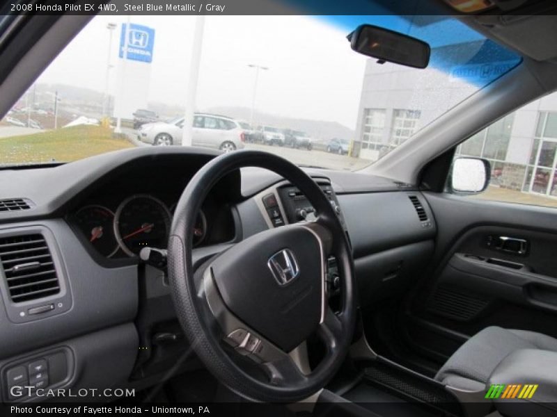 Steel Blue Metallic / Gray 2008 Honda Pilot EX 4WD