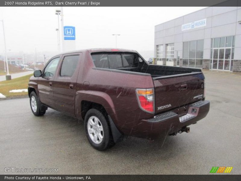 Dark Cherry Pearl / Beige 2007 Honda Ridgeline RTS
