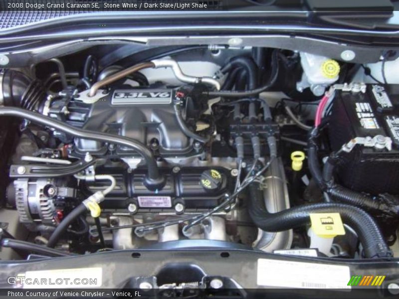 Stone White / Dark Slate/Light Shale 2008 Dodge Grand Caravan SE