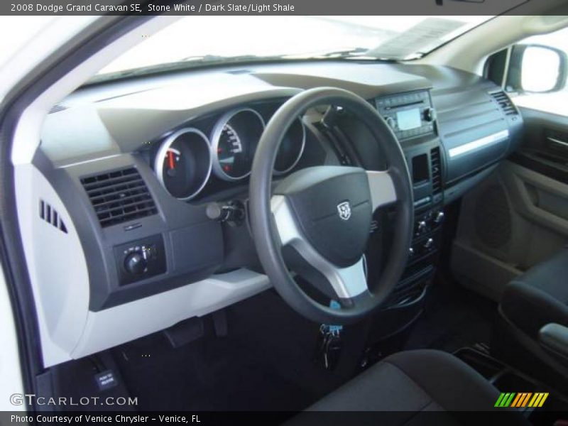 Stone White / Dark Slate/Light Shale 2008 Dodge Grand Caravan SE