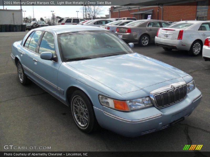Light Blue Metallic / Deep Slate Blue 2001 Mercury Grand Marquis GS