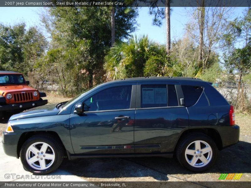 Steel Blue Metallic / Pastel Slate Gray 2007 Jeep Compass Sport