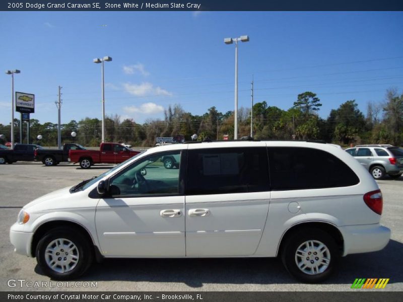 Stone White / Medium Slate Gray 2005 Dodge Grand Caravan SE