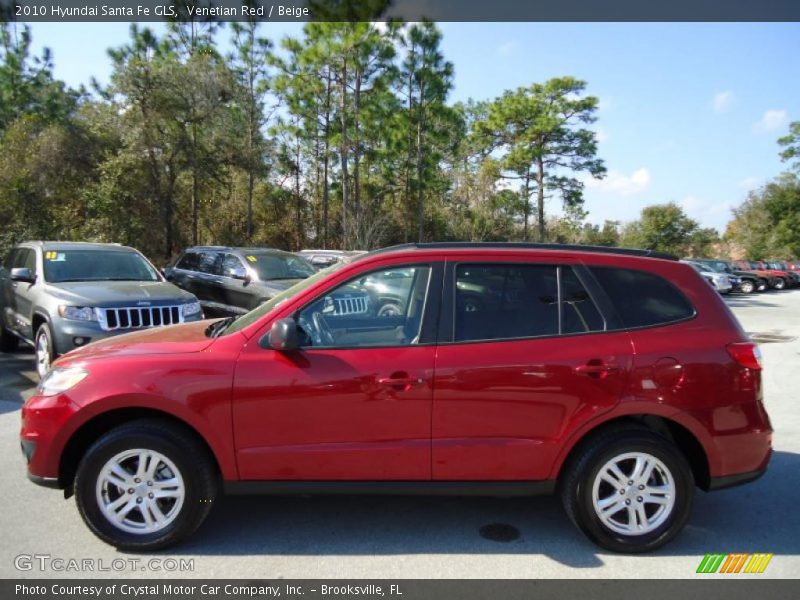 Venetian Red / Beige 2010 Hyundai Santa Fe GLS