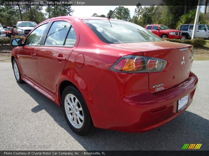 Rally Red Metallic / Beige 2010 Mitsubishi Lancer ES