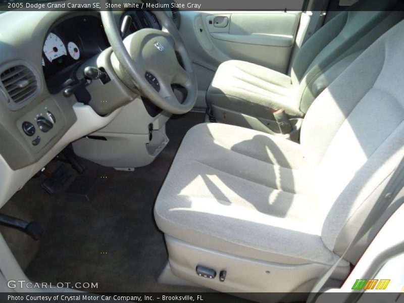Stone White / Medium Slate Gray 2005 Dodge Grand Caravan SE