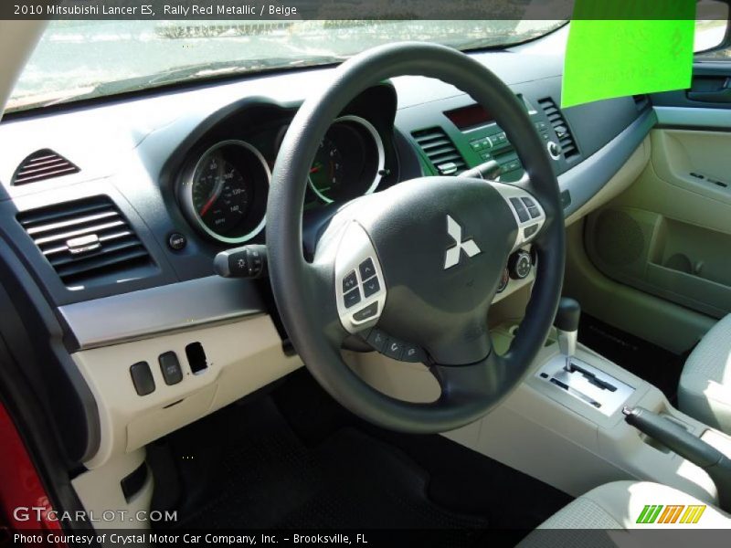 Rally Red Metallic / Beige 2010 Mitsubishi Lancer ES