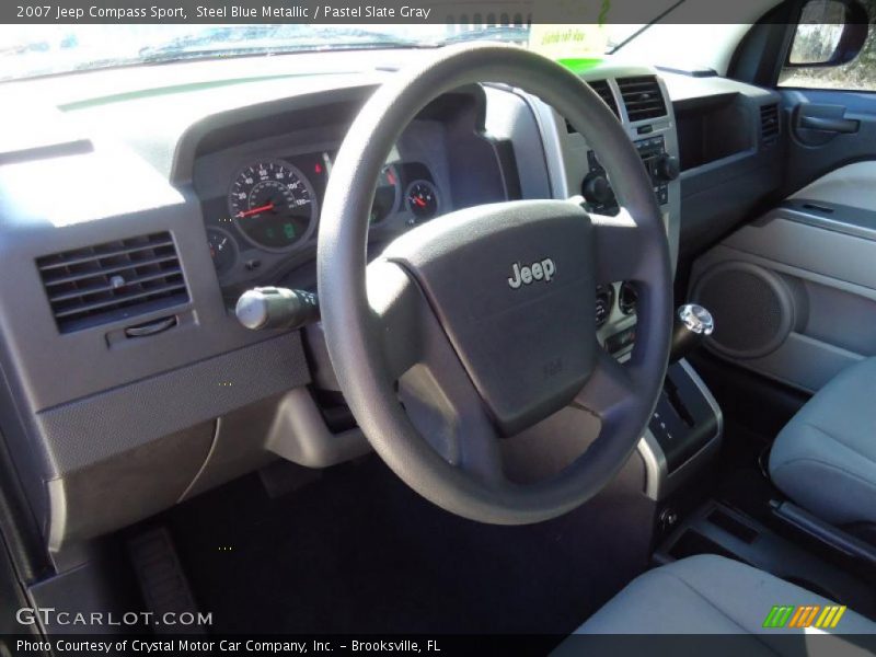Steel Blue Metallic / Pastel Slate Gray 2007 Jeep Compass Sport