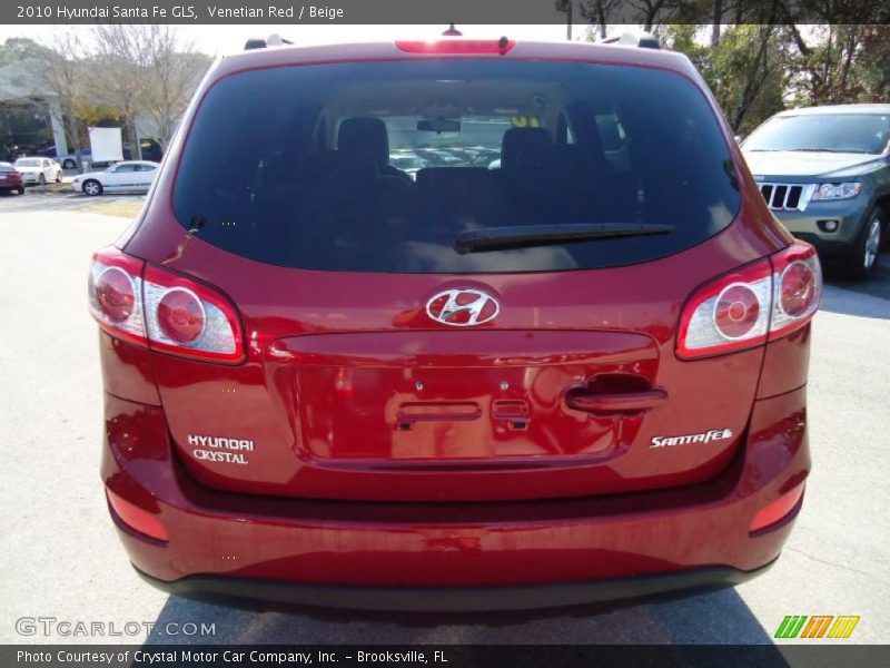 Venetian Red / Beige 2010 Hyundai Santa Fe GLS
