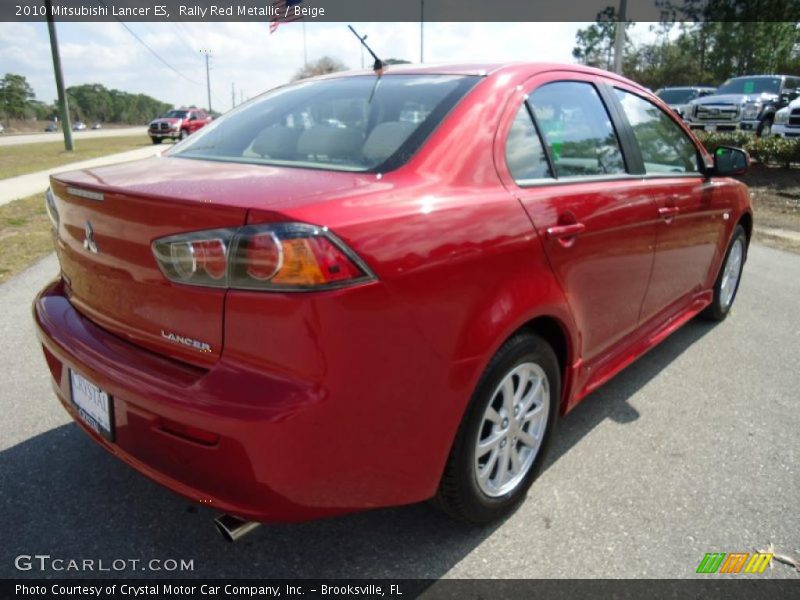 Rally Red Metallic / Beige 2010 Mitsubishi Lancer ES