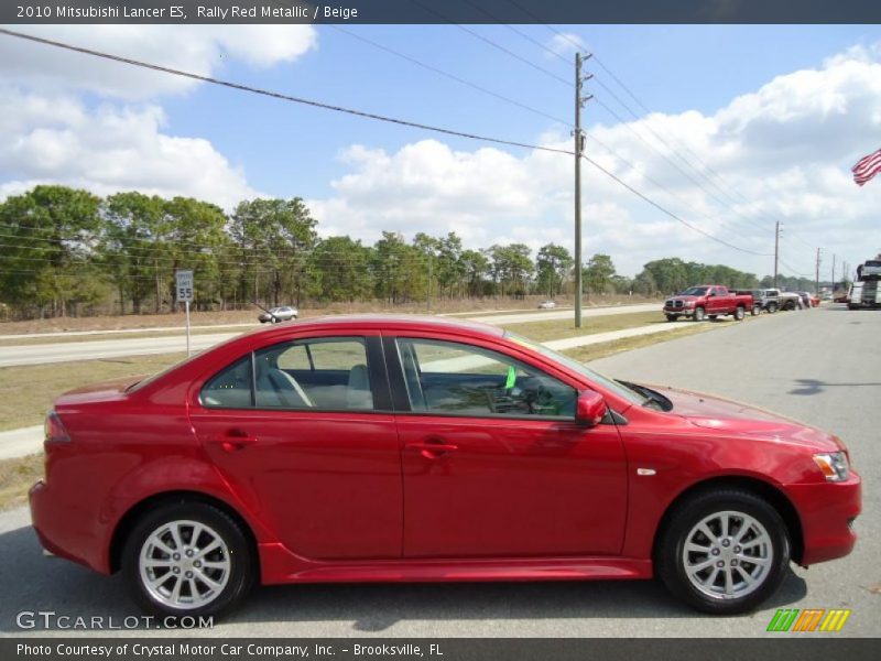 Rally Red Metallic / Beige 2010 Mitsubishi Lancer ES