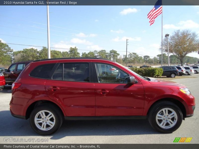 Venetian Red / Beige 2010 Hyundai Santa Fe GLS