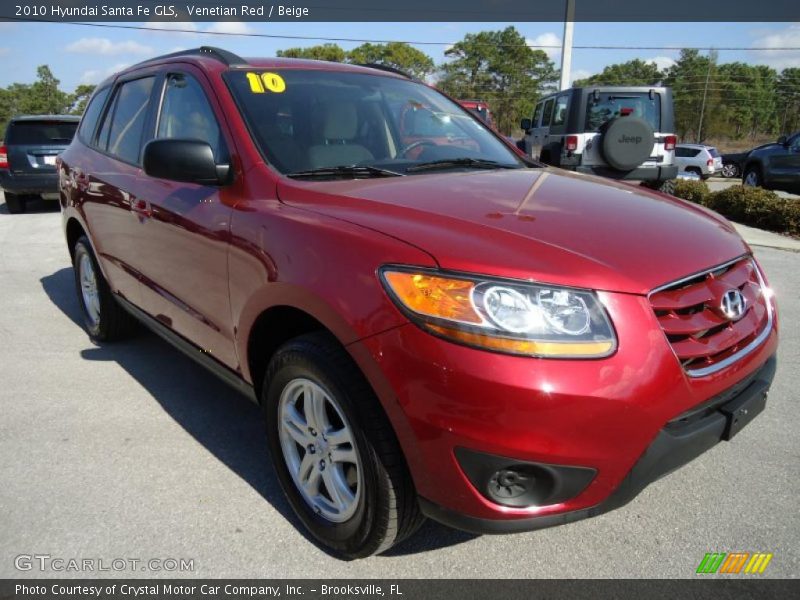 Venetian Red / Beige 2010 Hyundai Santa Fe GLS