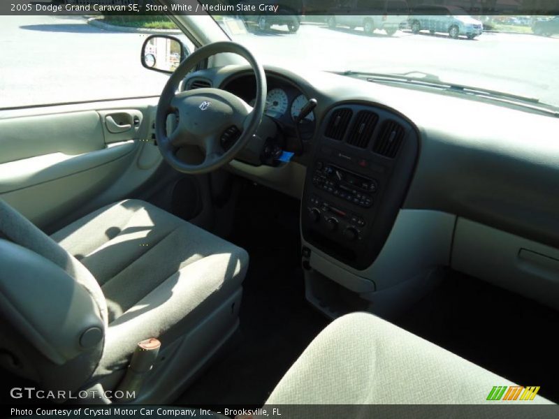 Stone White / Medium Slate Gray 2005 Dodge Grand Caravan SE