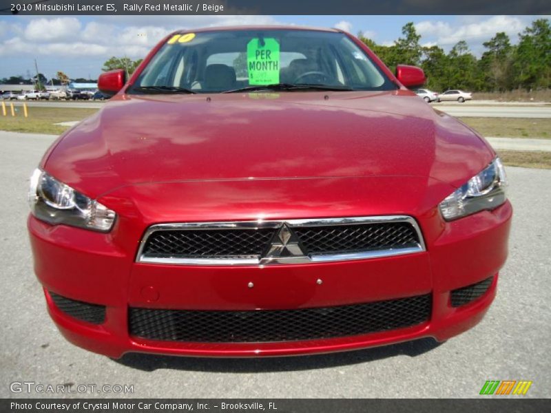 Rally Red Metallic / Beige 2010 Mitsubishi Lancer ES