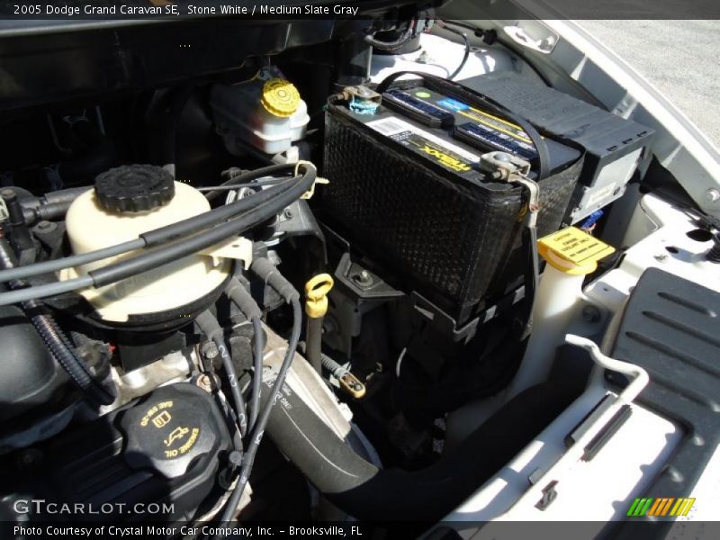 Stone White / Medium Slate Gray 2005 Dodge Grand Caravan SE