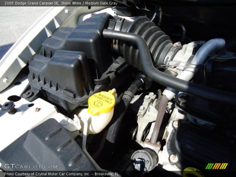 Stone White / Medium Slate Gray 2005 Dodge Grand Caravan SE