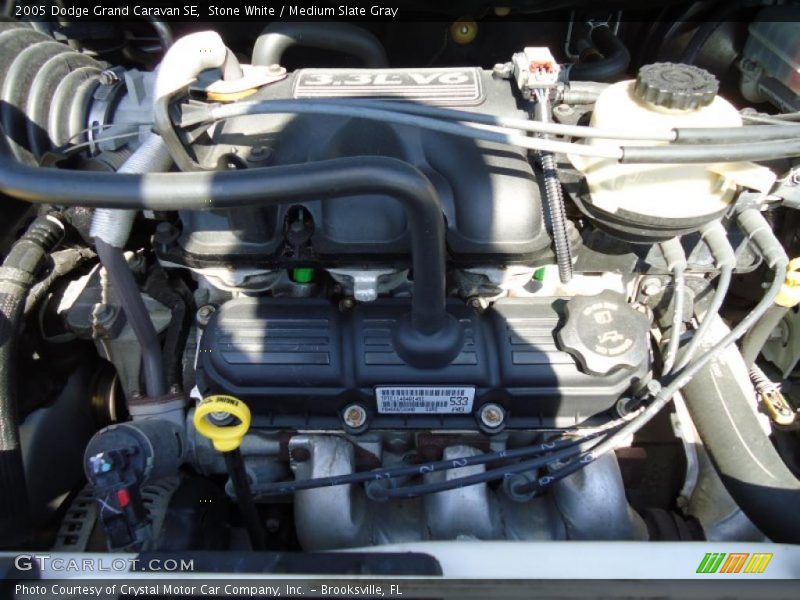 Stone White / Medium Slate Gray 2005 Dodge Grand Caravan SE