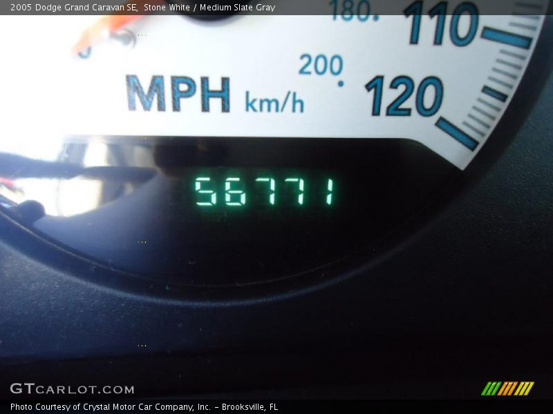 Stone White / Medium Slate Gray 2005 Dodge Grand Caravan SE