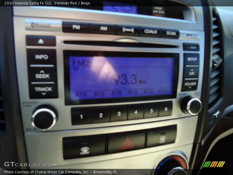 Venetian Red / Beige 2010 Hyundai Santa Fe GLS