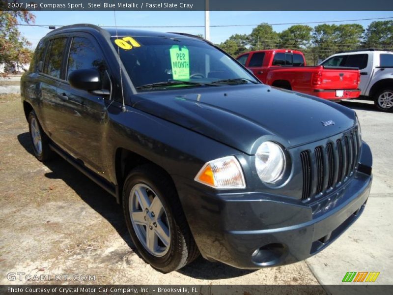 Steel Blue Metallic / Pastel Slate Gray 2007 Jeep Compass Sport
