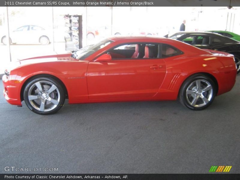 Inferno Orange Metallic / Inferno Orange/Black 2011 Chevrolet Camaro SS/RS Coupe