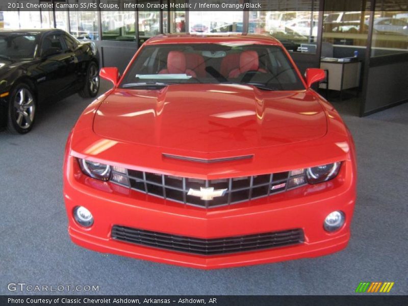 Inferno Orange Metallic / Inferno Orange/Black 2011 Chevrolet Camaro SS/RS Coupe