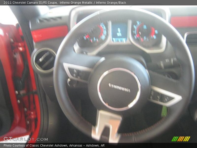 Inferno Orange Metallic / Inferno Orange/Black 2011 Chevrolet Camaro SS/RS Coupe