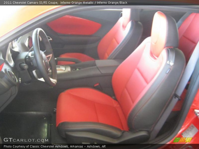 Inferno Orange Metallic / Inferno Orange/Black 2011 Chevrolet Camaro SS/RS Coupe