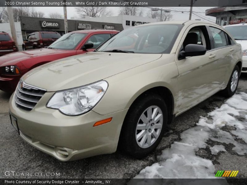 White Gold / Dark Khaki/Light Graystone 2010 Chrysler Sebring Touring Sedan
