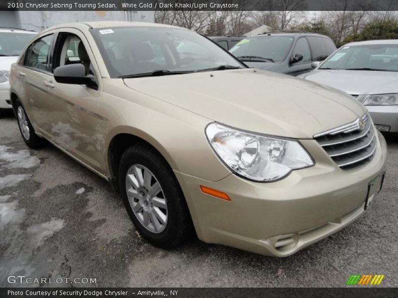 White Gold / Dark Khaki/Light Graystone 2010 Chrysler Sebring Touring Sedan