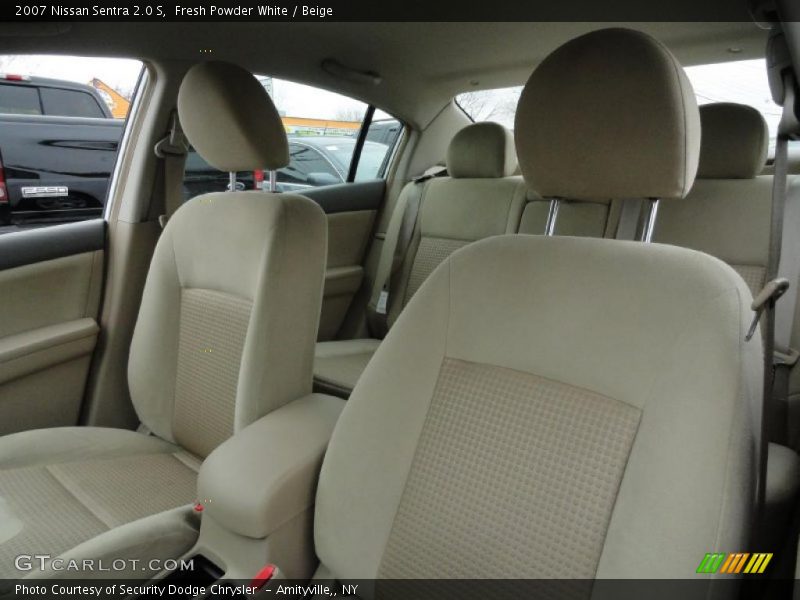 Fresh Powder White / Beige 2007 Nissan Sentra 2.0 S