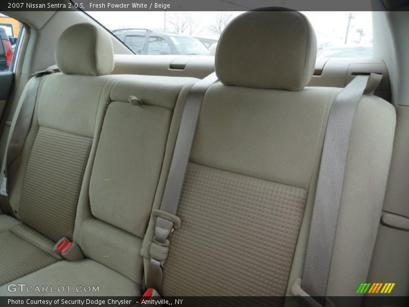 Fresh Powder White / Beige 2007 Nissan Sentra 2.0 S