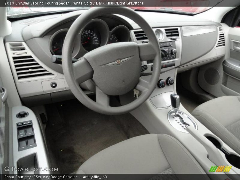 White Gold / Dark Khaki/Light Graystone 2010 Chrysler Sebring Touring Sedan